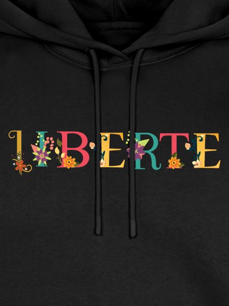 LIBERTY Name Art with Embroidered Flowers