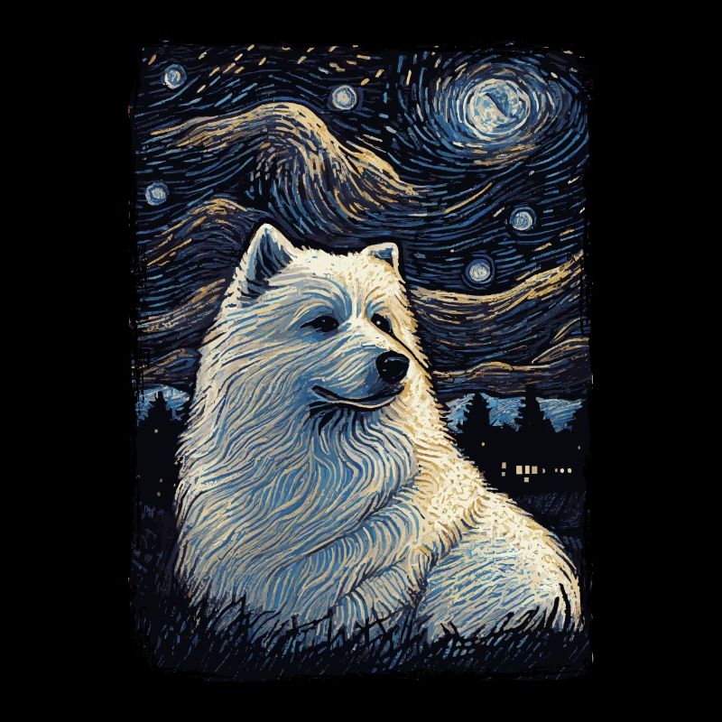 Samoyed Starry Night