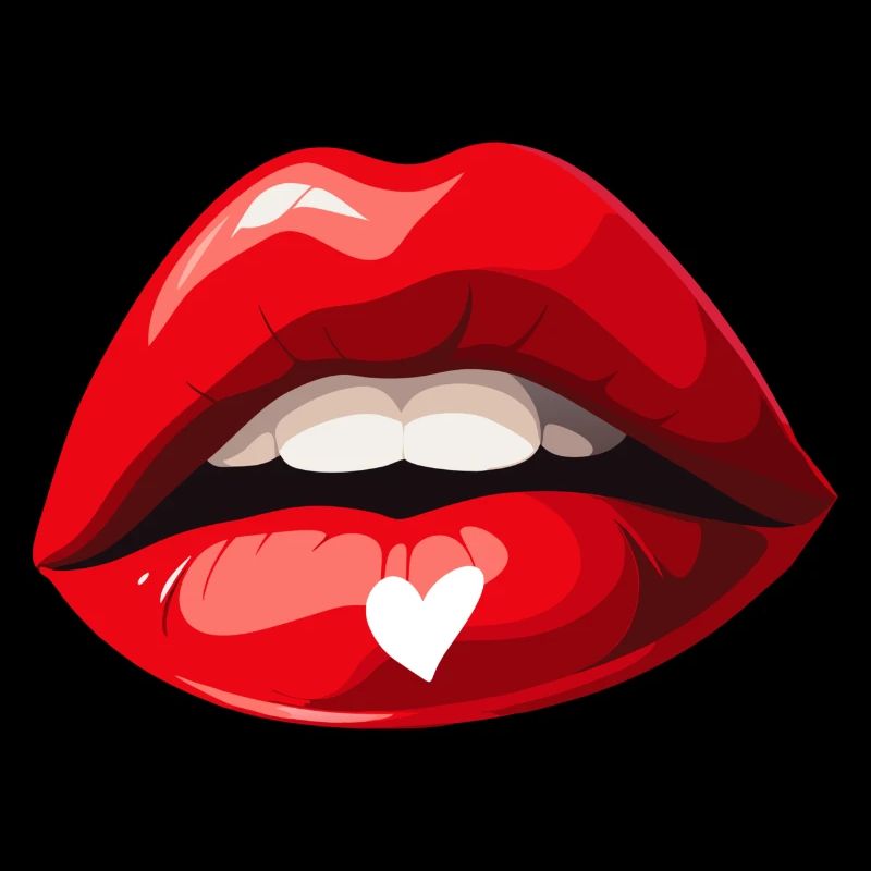 Luscious lip red single/romantic