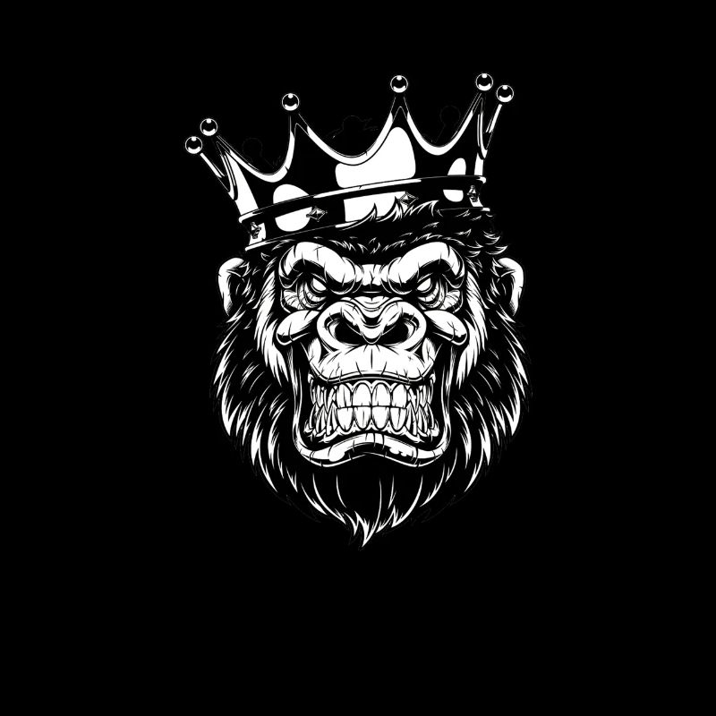 Gorilla mit Krone