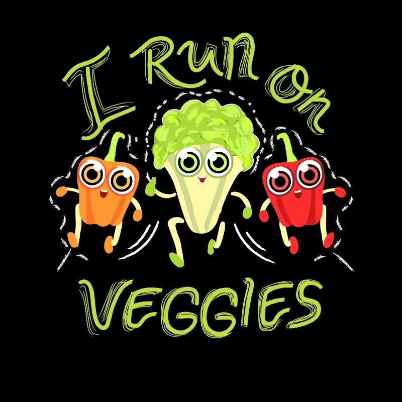 Runner Gift Funny Running Quotes I Run On Veggies