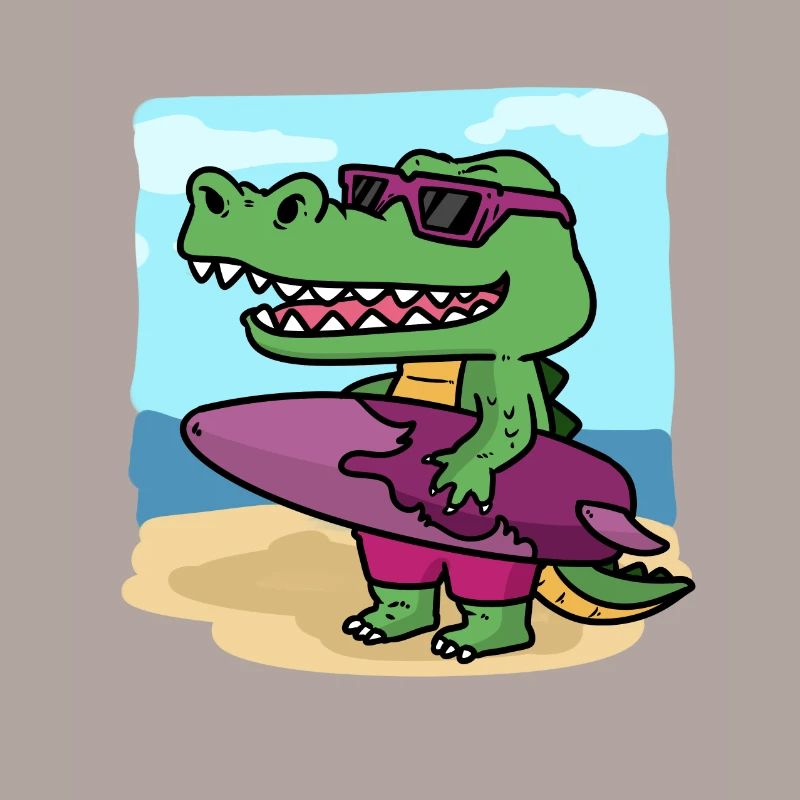C'est le temps de surf de Crocodile C'est Crocodiles Sur