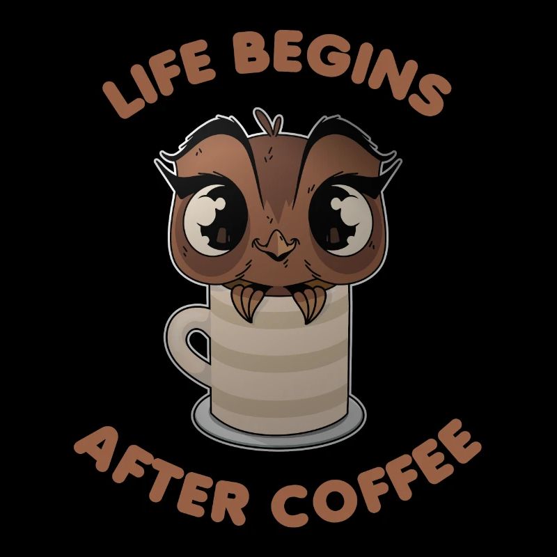 Hibou de café de nuit dans un gobelet