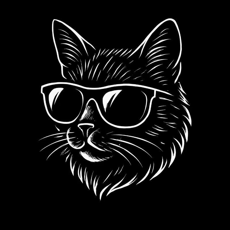 Chat cool avec des lunettes de soleil