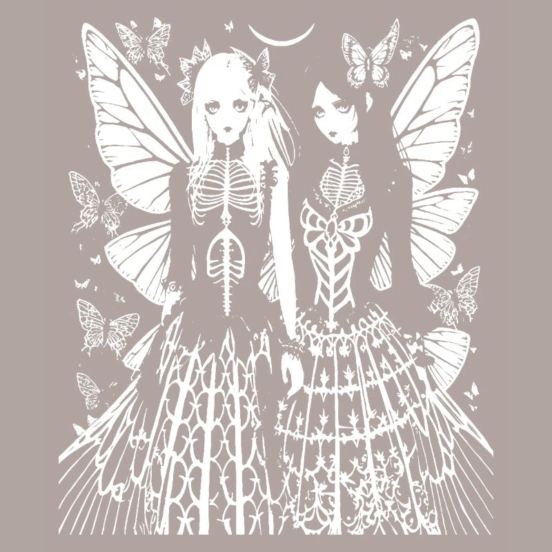 Fairycore Esthétique Grunge Squelette Fée Goth G