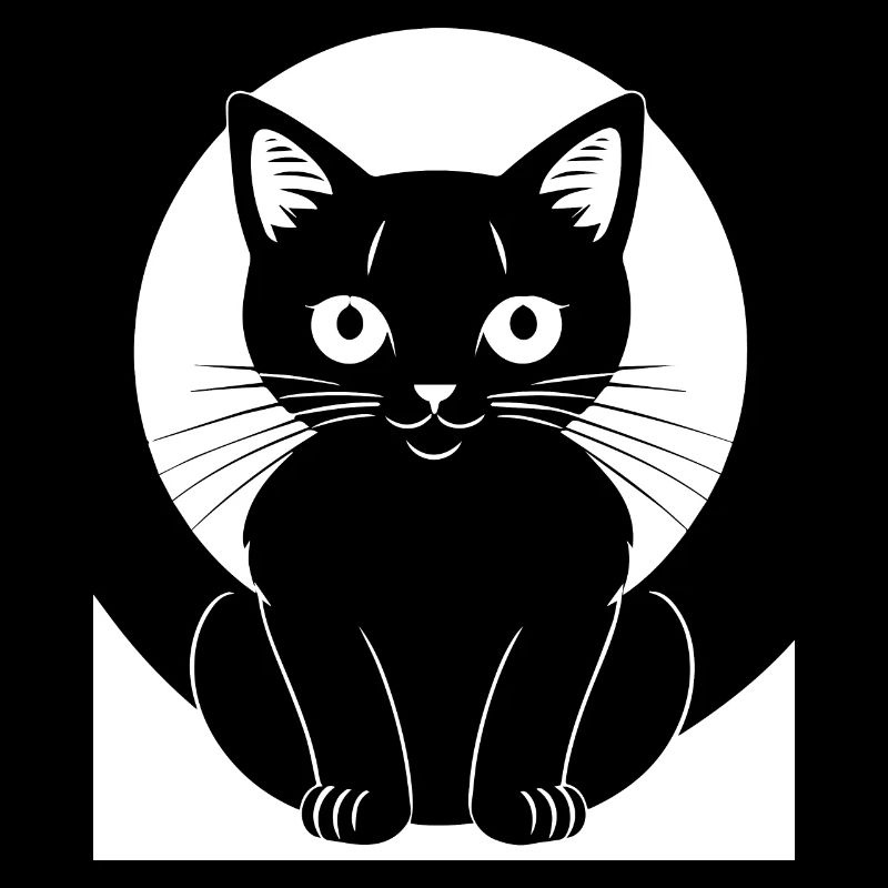 Funny Cat Silhouette Cheeky Fun Cats