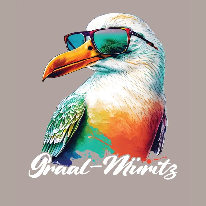 Graal Müritz Urlaub coole Möwe mit Sonnenbrille