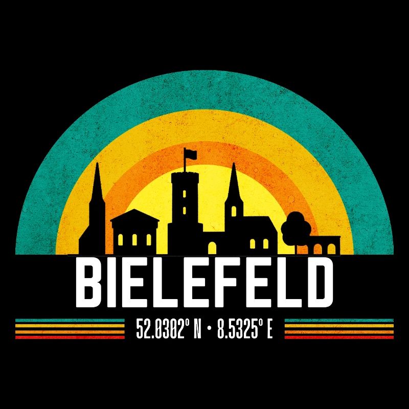 Bielefeld Rétro Skyline Coordonnées Sparrenburg