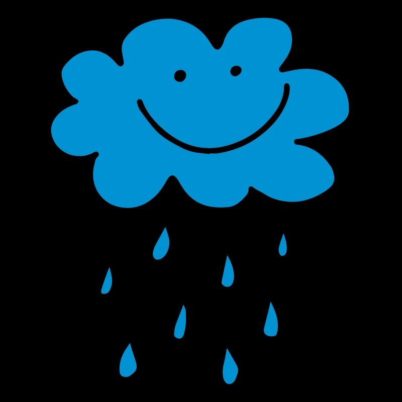 Funny cloud with raindrops, weather, spring, water