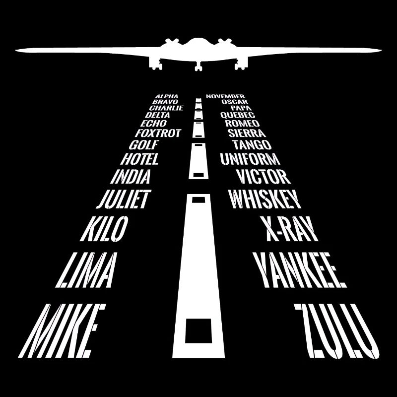 Pilote de bombardier B2 volant Alphabet phonétique La
