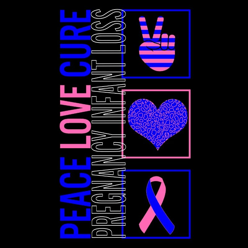 Peace Love Cure Grossesse Perte de nourrisson T Shirt