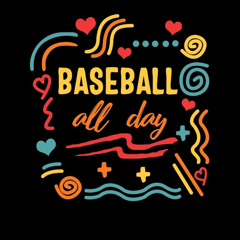 Baseballhemd, Baseball den ganzen Tag, Baseball Mama