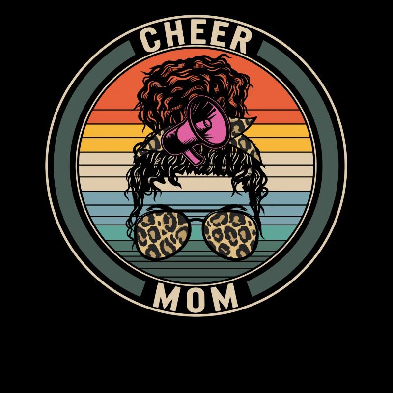 Mama Hemd, Cheer Mama Leopard Sonnenbrille Megaphon