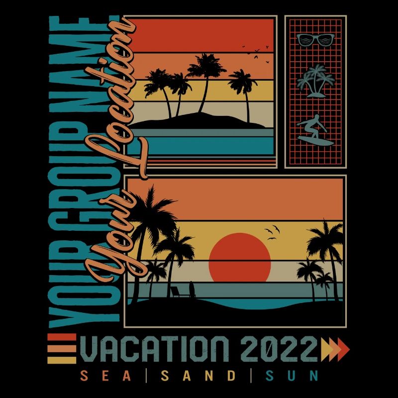 Urlaub 2022 Hemd, Meer San Sun Custom Beach