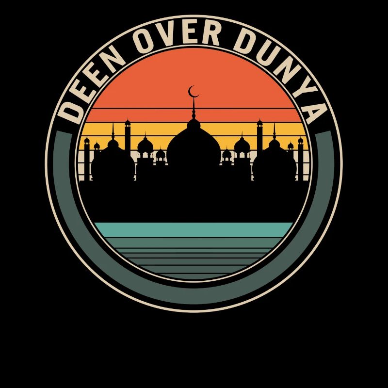 Deen Over Dunya Shirt, Muslim Mosque Praying Gift