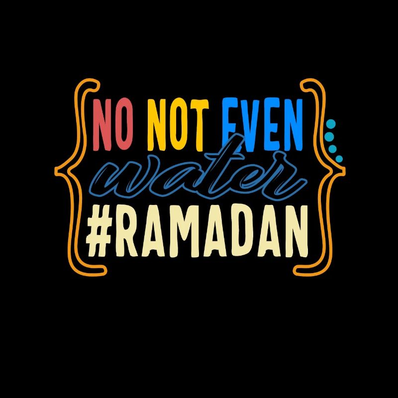 Ramadan-Hemd, nicht einmal Wasser, muslimisches Fasten