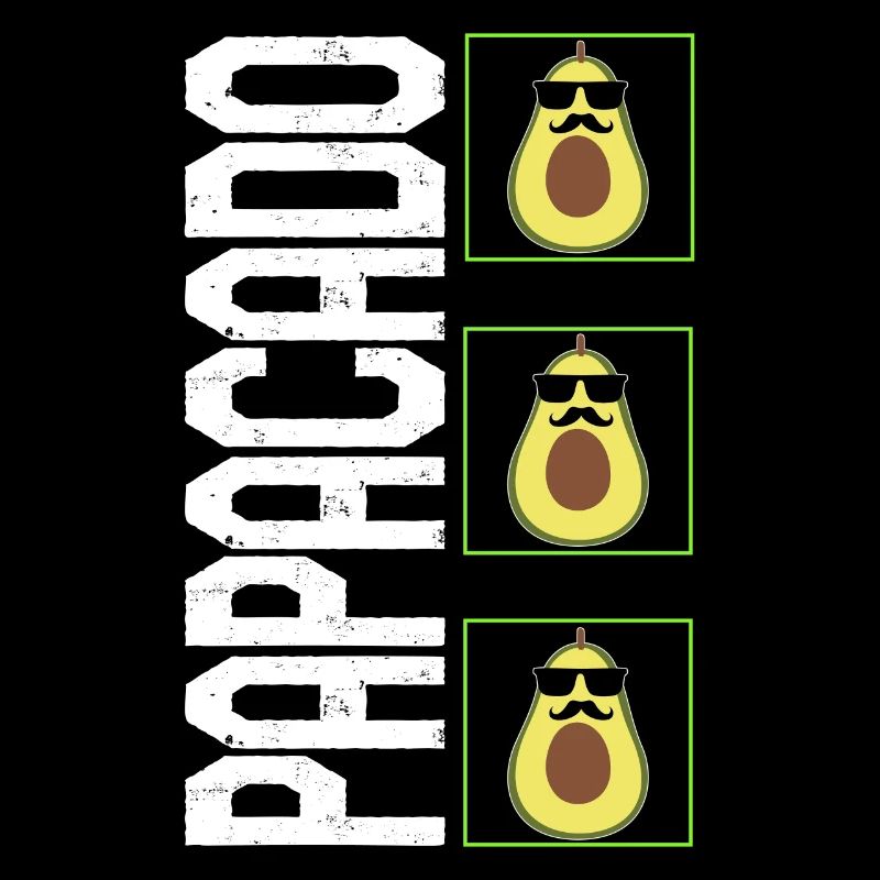 Avocado Hemd, Papacado Sonnenbrille Schnurrbart