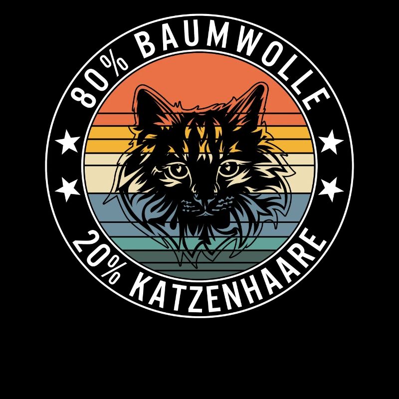 80 % Baumwolle, 20 % Katzenhaar, Katzen-Shirt,