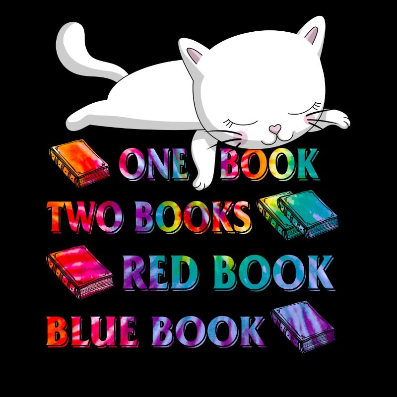 Lesehemd Ein Buch Zwei Bücher Rotes Buch Blau