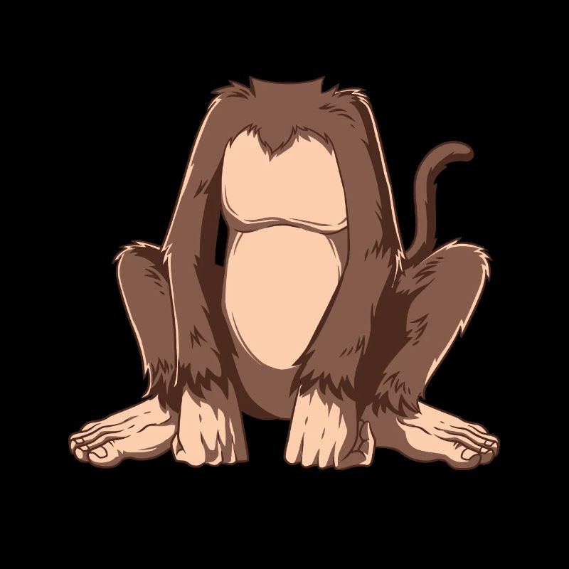 Easy Monkey Kostüm Affe Körper Kopflos Affe Co