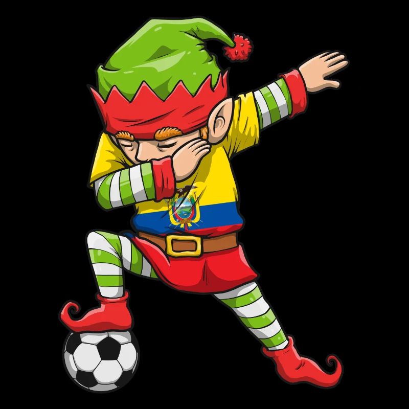 Soccer Boy Dabbing Elf Squad Christmas Jersey