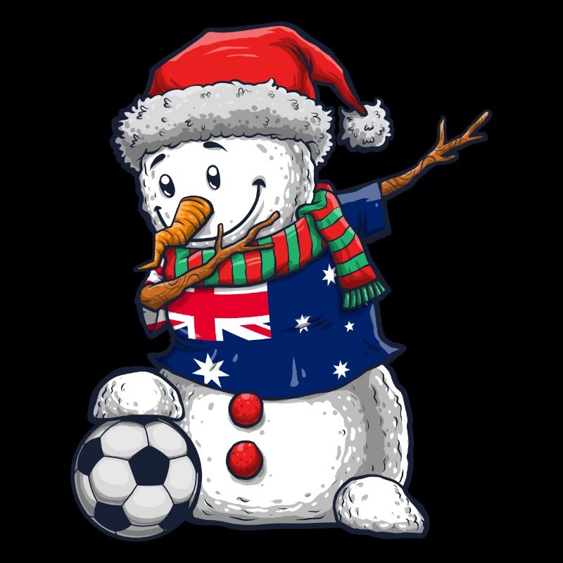 Soccer Boy Dabbing Snowman Maillot de Noël