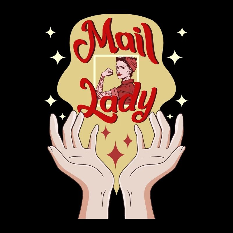 Mailman Shirt, Mail Lady Stamp Tee, Cute Mail