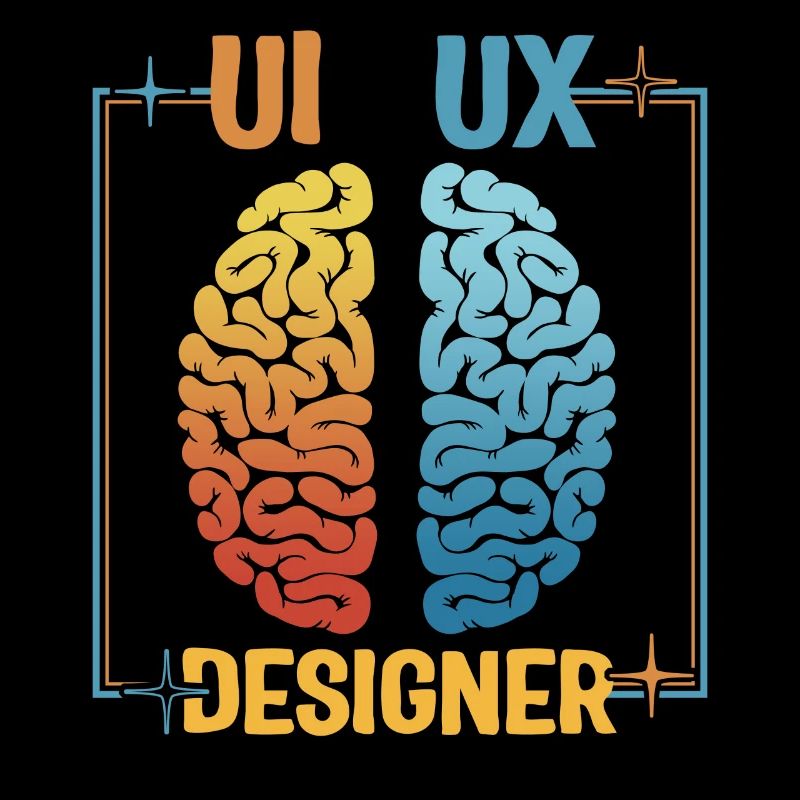 Chemise de graphiste, UI UX Designer Brain Tee,