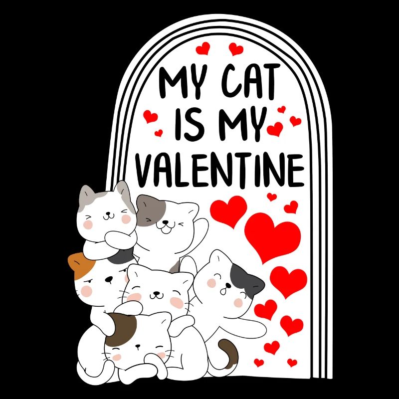 Chemise de Saint-Valentin, mon chat est mon chat de Saint-Valentin