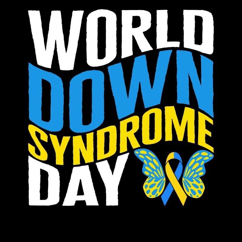 Welt-Down-Syndrom-Tagesshirt, Schmetterling Daunen