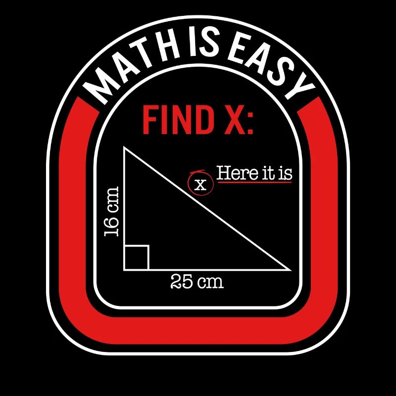 Math Shirt, Math est facile Trouver X Ici c’est tee,