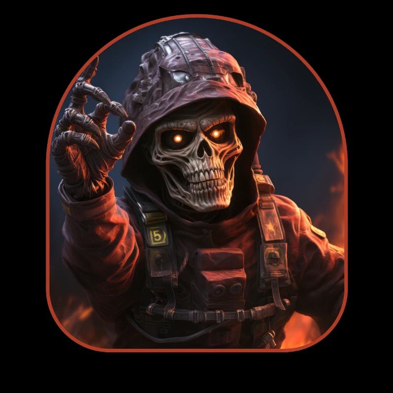 Firefighter Skeleton Rock On Hero