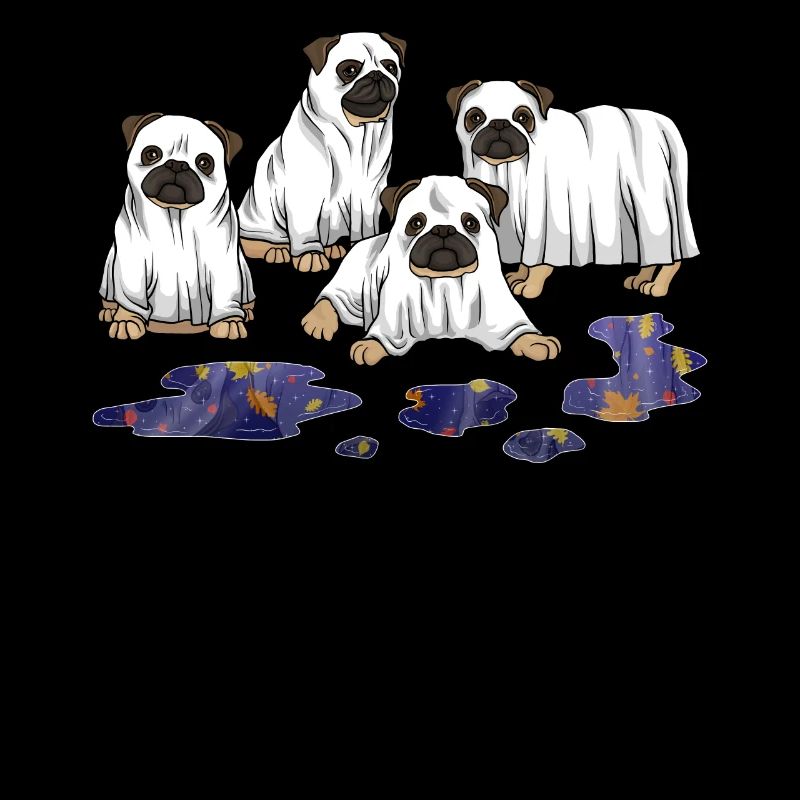 Halloween Shirt, Pug Ghost Cute Tee, Spooky Pug