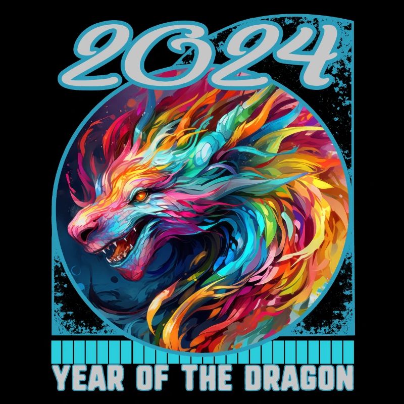 Chinesisches Neujahrsfest des Drachen Abstrakter Expressionist