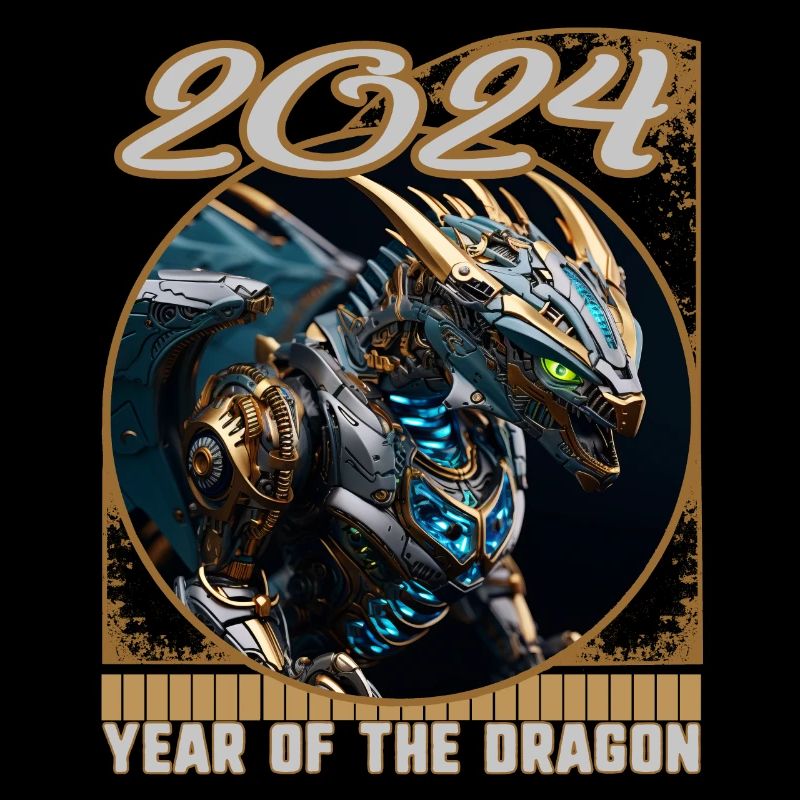 Chines Nouvel An de Dragon Robotique Sci fi Dragon