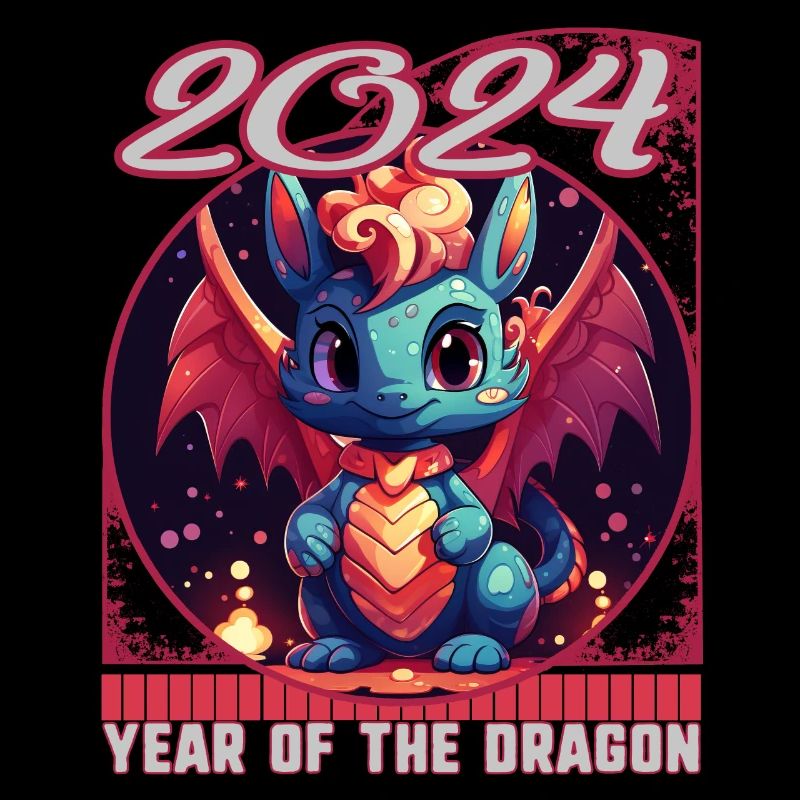Chinesisches Neujahr des Drachen Lebendiger Cartoon-Drache
