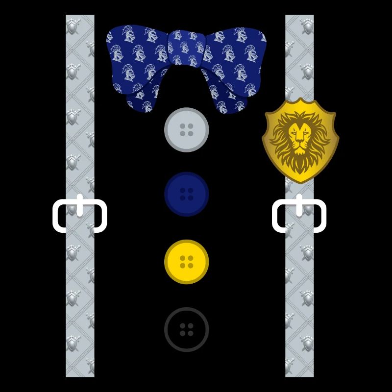 Knight Shirt, Suspender Knight Shield Sword Crest