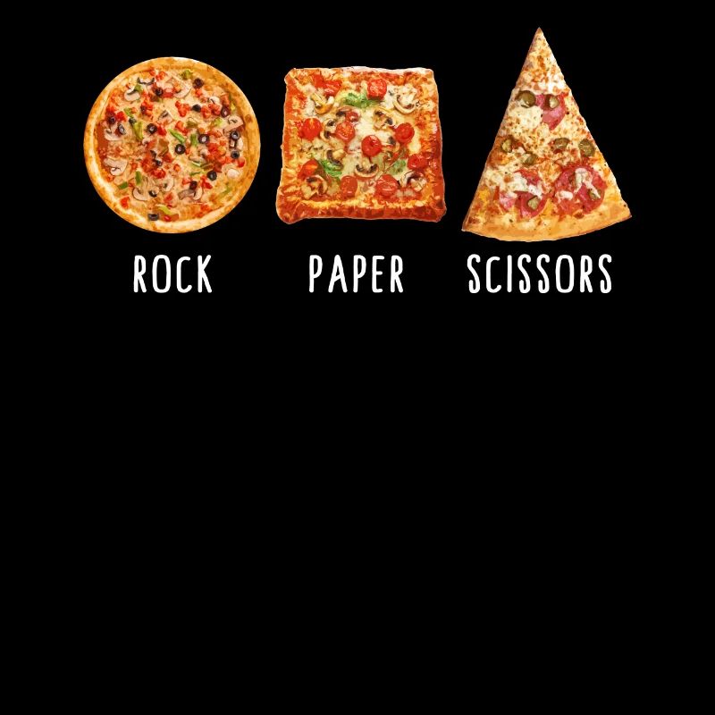 Pizza chemise, pierre papier ciseaux Pizza Tee, cadeau