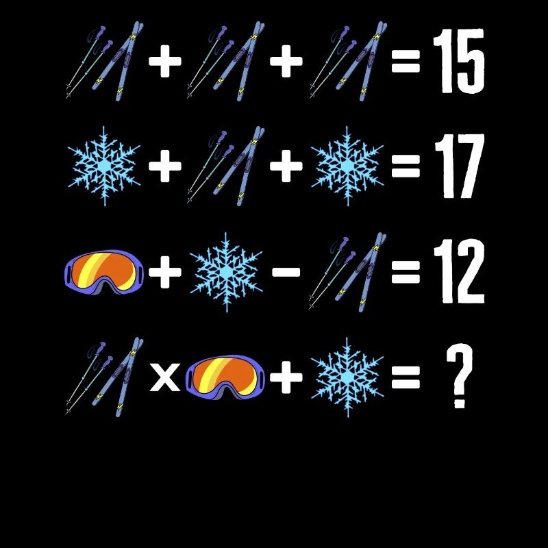 Chemise de math, ordre de math de l’opération ski neige