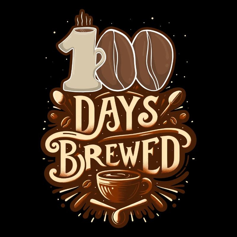 School Shirt, 100 Days Brewed Coffee Bean Coffee