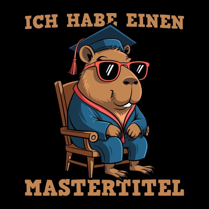 Mastertitel Cooles Capybara Master Abschluss