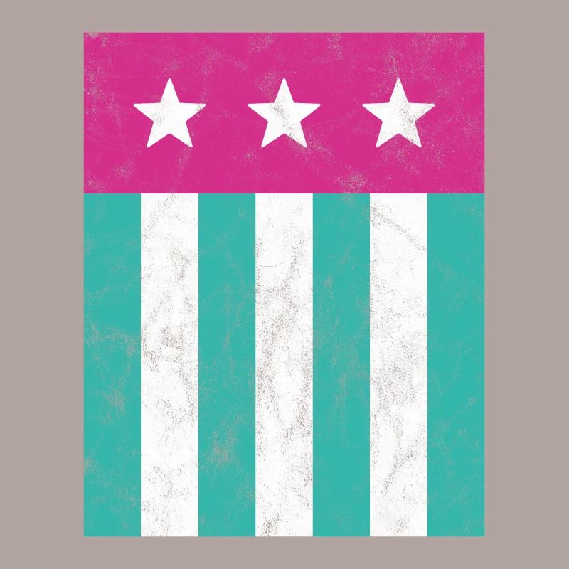 Étoiles et rayures Drapeau Rose Vert