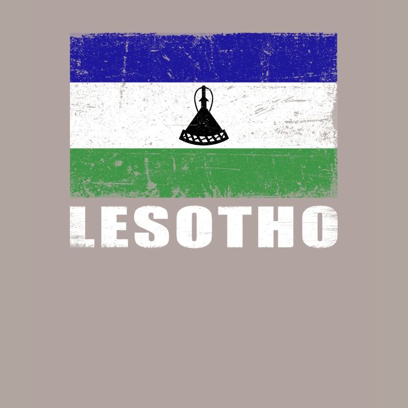 Drapeau du Lesotho Grunge Drapeau du Lesotho