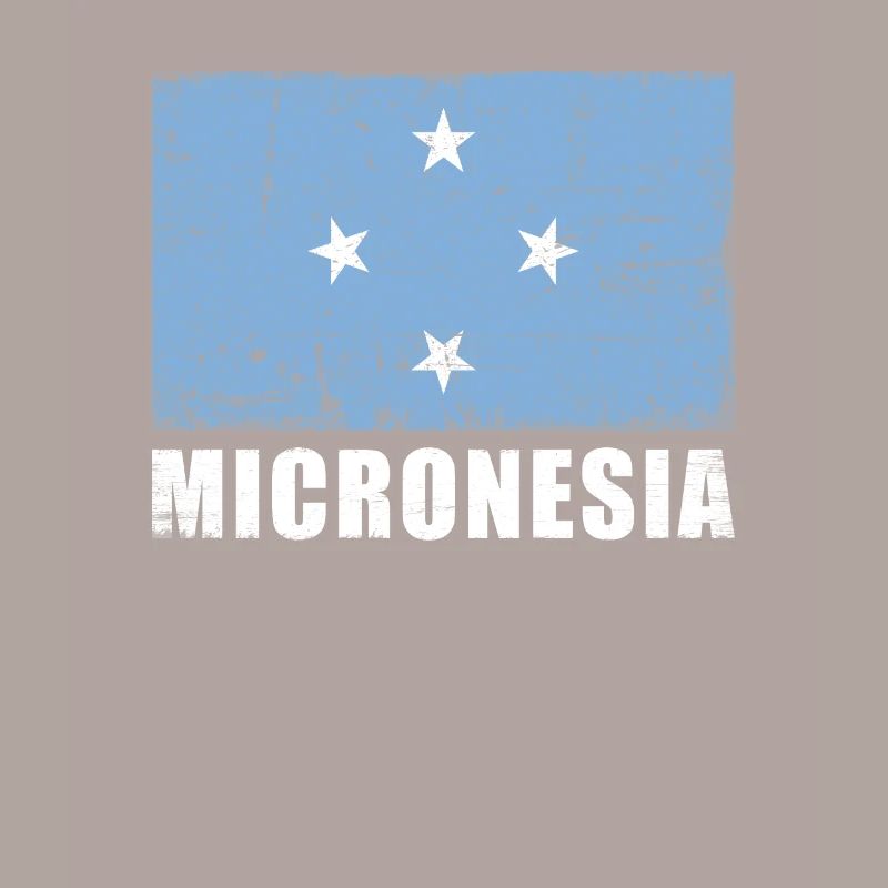 Drapeau de micronésie Grunge Drapeau de Micronésie