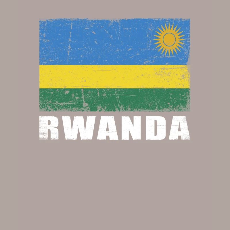 Drapeau du Rwanda Grunge Drapeau du Rwanda