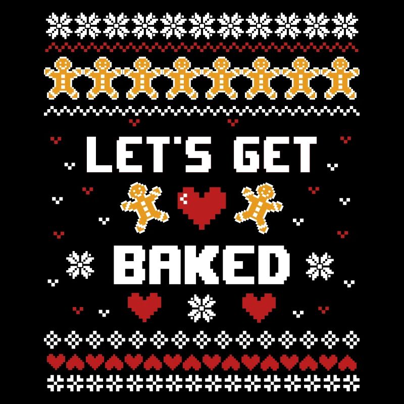 Lets get baked x-mas pixel retro