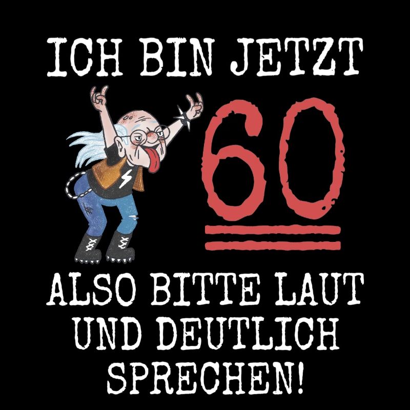 Lustig 60. Geburtstag Mann Ich bin 60 Pommesgabel
