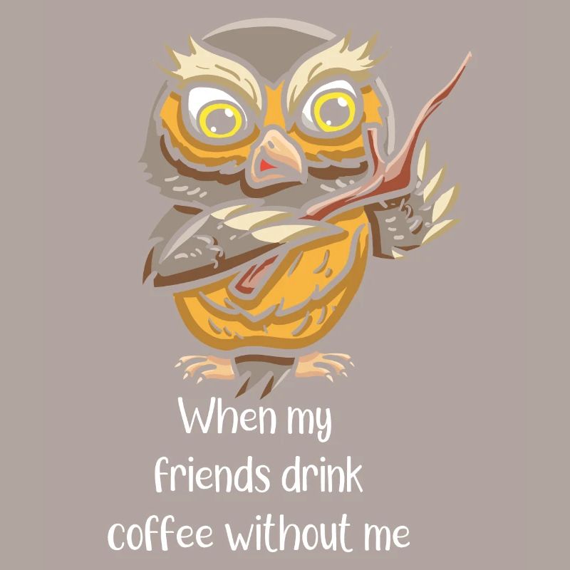 Coffeeholic Kaffeetrinker Vogel