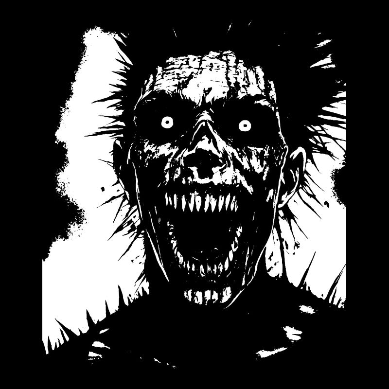 Punkrock Fan Skull avec Mohawk Crazy Antisocial P