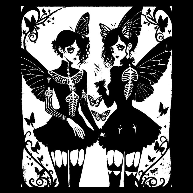 Fairycore Ästhetik Grunge Skelett Fee Goth G